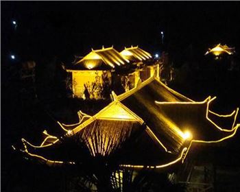 內(nèi)蒙古西安戶縣金龍峽竹樓亮化工程